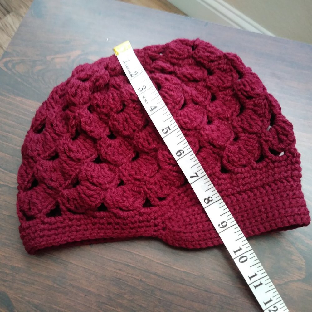 Handmade Worsted Caps Color Red - Picture 5 of 9